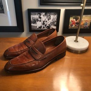 A.Testoni BLACK LABEL Italian Penny Loafers